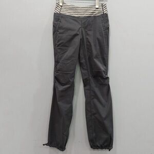 Lululemon run ultra pants coal ivory stripe size 6